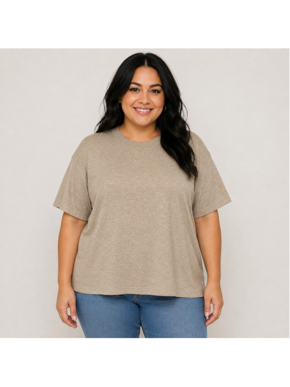 Haven Well Within Women’s XXL Beige Knit Short Sleeve Top Livaeco Viscose - Picture 2 of 8